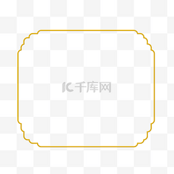 黄色简单装饰图片_简约黄色边框