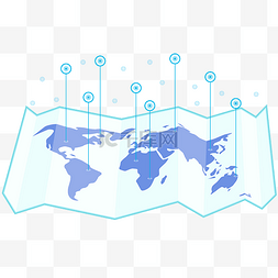 紫色背景底图图片_科技地图定位