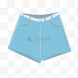 短裤短裤图片_蓝色短裤夏季衣物