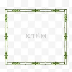 绿色繁花花纹边框