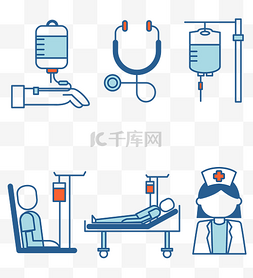 听诊器护士图片_输液图标集合