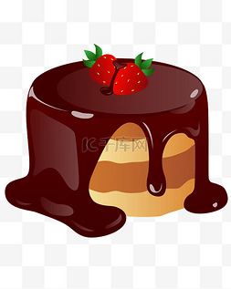 甜品草莓矢量图片_卡通矢量卡通蛋糕