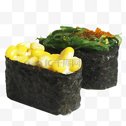 玉米海草寿司组合