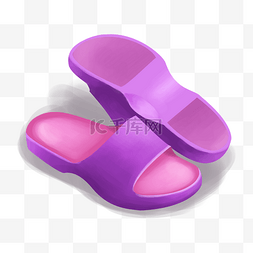 紫色拖鞋图片_紫色女士拖鞋