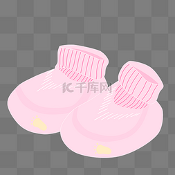 袜子粉色图片_粉色婴儿鞋子插图