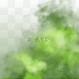 绿烟雾图片_颗粒风格绿色烟雾边框