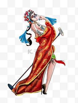 过节人物图片_春节国潮美女花旦