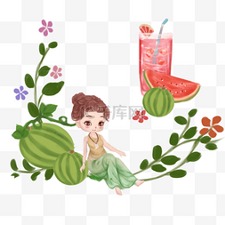 夏季饮品西瓜汁