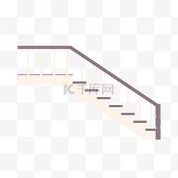 有扶手的桥图片_卡通楼梯图案插图