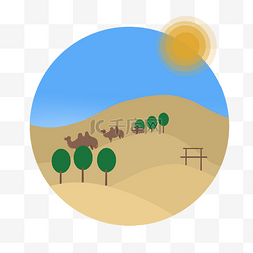 沙漠树木图片_沙漠骆驼
