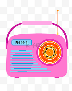 旧式电台图片_粉色的收音机