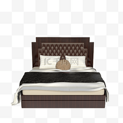 欧式家具卧室图片_一个欧式双人床