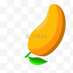 卡通黄色芒果水果