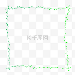 矩形绿色小清新边框