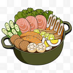 丸子图片_食材丰富的日本sukiyaki