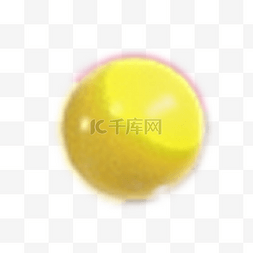 黄色圆形球体装饰