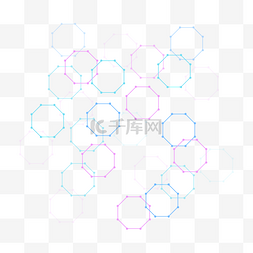 创意彩色图形点线线条