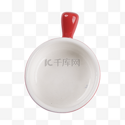 陶瓷红柄小锅