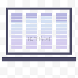 分析图插画图片_紫色的统计分析插画