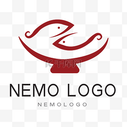 美食每刻logo图片_红色双鱼LOGO