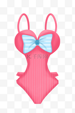 粉色泳衣装饰