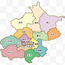 色块色块背景图片_北京地图色块