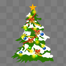 圣诞树彩灯铃铛圣诞树