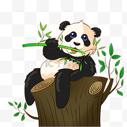 木桩信鸽图片_大熊猫吃竹子