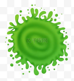 飞溅绿色液体