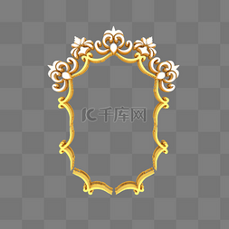 3d复古边框图片_C4D立体创意花纹欧式边框