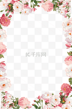 背景清新图片_38妇女节小清新鲜花边框