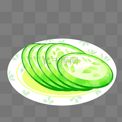 绿色果蔬黄瓜片