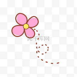 涂鸦粉色花朵