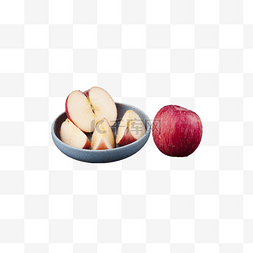 电商植物装饰图片_新鲜食材红富士苹果