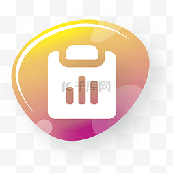 简约商务报告图片_彩色梦幻渐变简约商务icon图标报