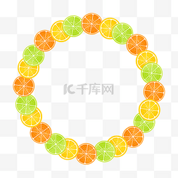 圆形水果边框11