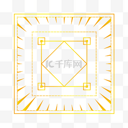 简洁线框图片_创意黄金装饰不规则图形