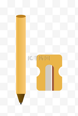 黄色铅笔铅笔玄插图