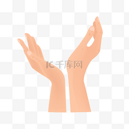手掌的手势图片_托起的手掌图案插图