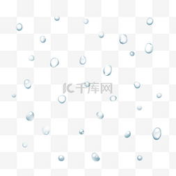 蓝色透明水珠图片_雨滴
