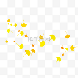 漂浮素材叶子图片_漂浮银杏叶树叶