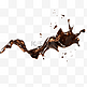 棕色咖啡液体飞溅3d元素