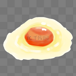 蛋黄早餐图片_卡通食材美味煎鸡蛋