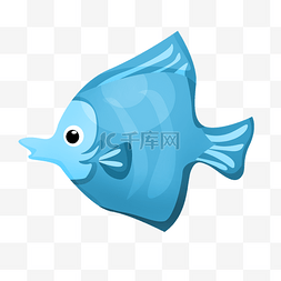 创意小鱼图片_蓝色创意小鱼