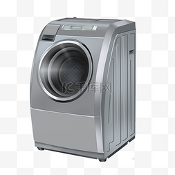 全自动半自动图片_灰色全自动洗衣机
