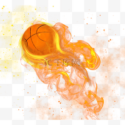 火篮球图片_火焰运动篮球