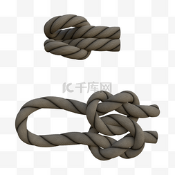 复杂的打结绳子组合
