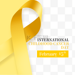 黄色丝带边框图片_international childhood cancer day黄色简