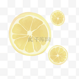 夏天黄色柠檬简单柠檬片