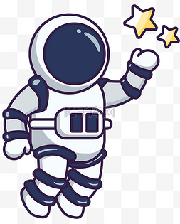 登月成功图片_太空人卡通宇航员卡通